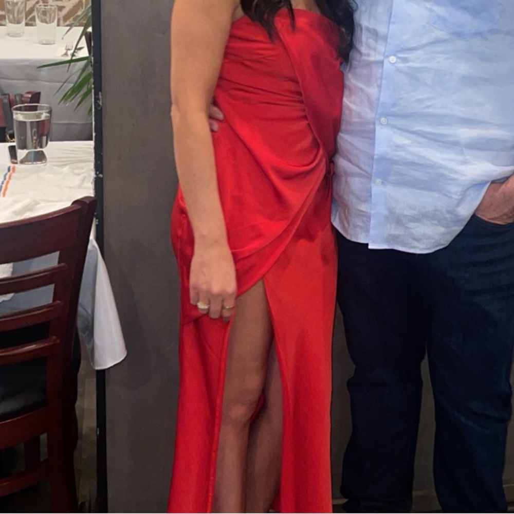 ASOS Vibrant Red Asymmetrical Dress